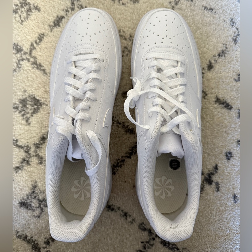 Nike | Men's Court Vision Low Next Nature Shoes All-White Sneakers Size 12 - Picture 2 of 9